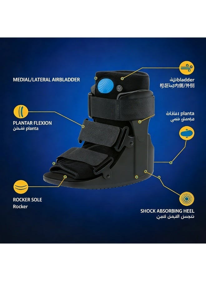 Fracture Boot, Inflatable Walking Fracture Boot, Short Distance Walking Support Orthopedic Boot, Suitable for Ankle Sprain and Fracture Recovery, Suitable for Left or Right Foot - Image 2